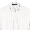 Vintage white Gas Polo Shirt - mens medium