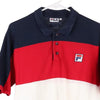 Vintage block colour Fila Polo Shirt - mens x-large