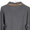 Vintage grey Alviero Martini Long Sleeve Polo Shirt - mens xx-large