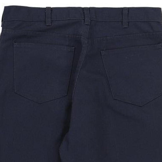 Dickies Trousers - 35W 30L Navy Cotton Blend - Thrifted.com