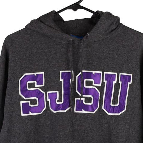 SJSU Champion College Hoodie - Small Grey Cotton Blend - Thrifted.com