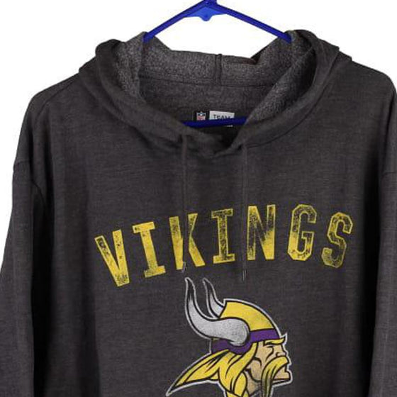 Minnesota Vikings Nfl NFL Hoodie - Medium Grey Cotton Blend