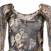 Vintage brown Roberto Cavalli Mesh Top - womens medium