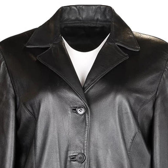 Vintage black Unbranded Leather Jacket - womens x-large