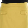 Vintage yellow Wood House Midi Skirt - womens 28" waist