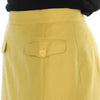 Vintage yellow Wood House Midi Skirt - womens 28" waist