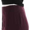 Vintage burgundy Benetton Midi Skirt - womens 28" waist