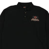 Vintage black St Paul Harley Davidson Long Sleeve Polo Shirt - mens x-large