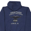 Vintage navy Lisle IL Harley Davidson Hoodie - mens xx-large