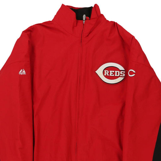 Vintage red Cincinnati Reds Majestic Jacket - mens xx-large