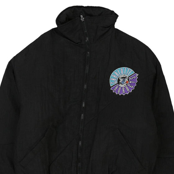 Vintage black Charlotte Hornets Logo 7 Jacket - mens medium