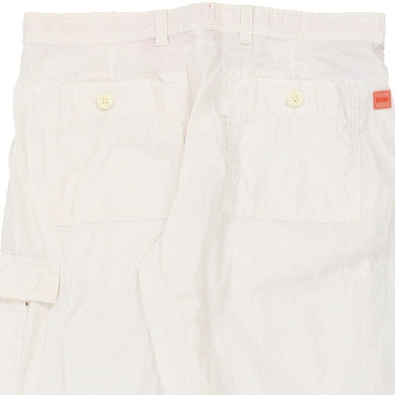 Vintage white Hugo Boss Cargo Shorts - mens 34" waist