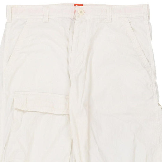 Vintage white Hugo Boss Cargo Shorts - mens 34" waist