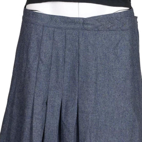 Vintage blue Les Copains Pleated Skirt - womens 36" waist