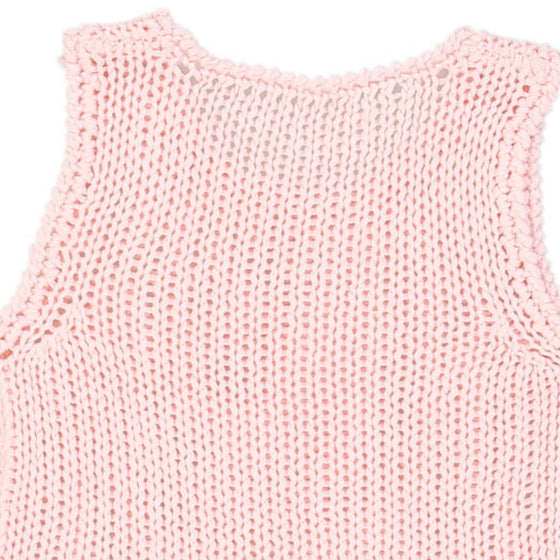 Unbranded Crochet Top - Small Pink Wool Blend - Thrifted.com