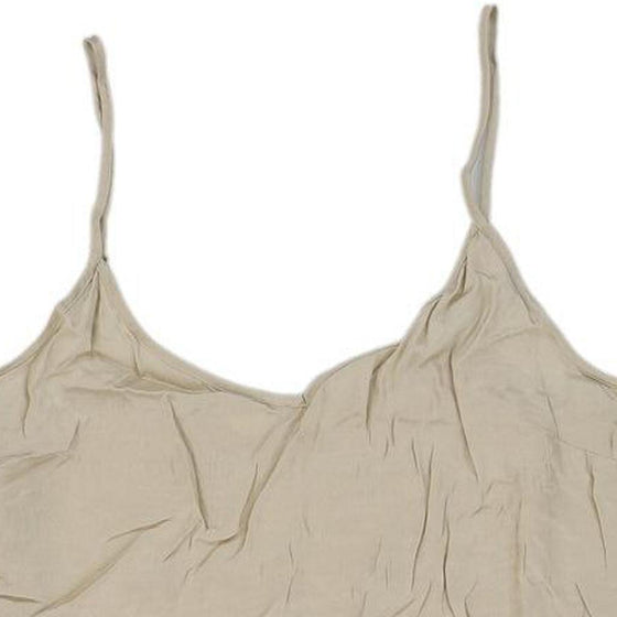 Yaya Women Strap Top - Small Beige Viscose - Thrifted.com