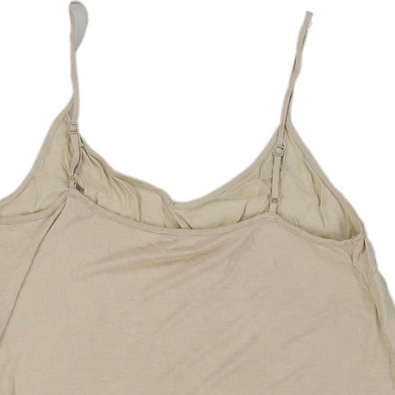 Yaya Women Strap Top - Small Beige Viscose - Thrifted.com