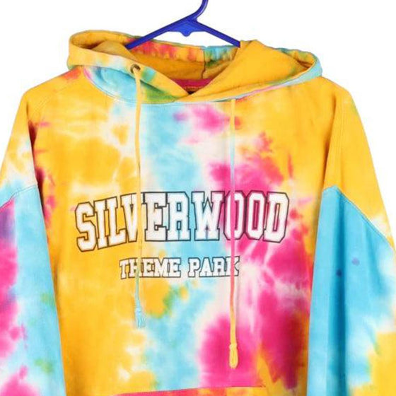 Vintage multicoloured Silverwood Theme Park Cotton Net Hoodie - womens x-large