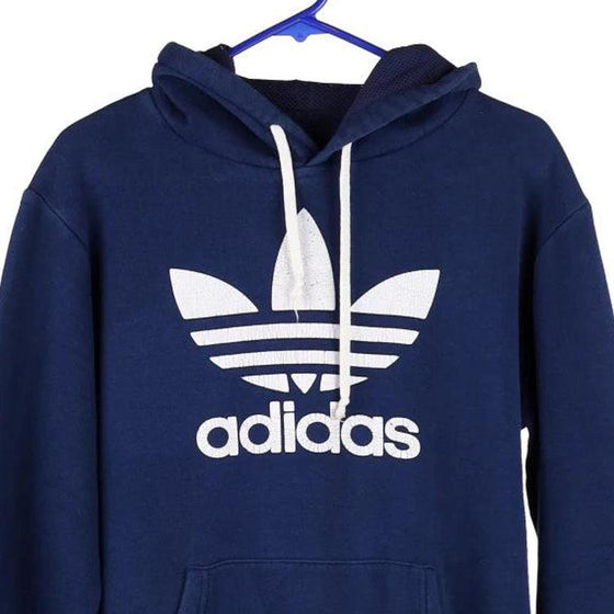 Adidas Hoodie Small Navy Cotton Blend