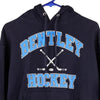 Vintage navy Bentley Hockey Reverse Weave Champion Hoodie - mens medium