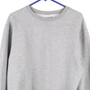 Vintage grey Fruit Of The Loom Sweatshirt - mens medium