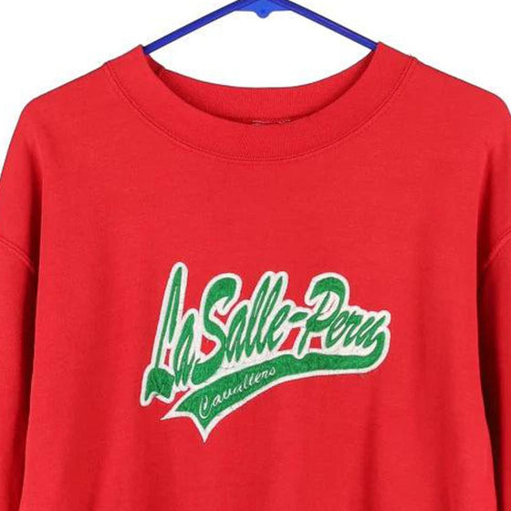 Vintage red La Salle Peres Gildan Sweatshirt - mens medium