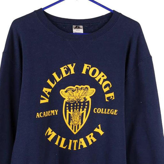 Vintage navy Valley Forge Military Russell Athletic Sweatshirt - mens medium