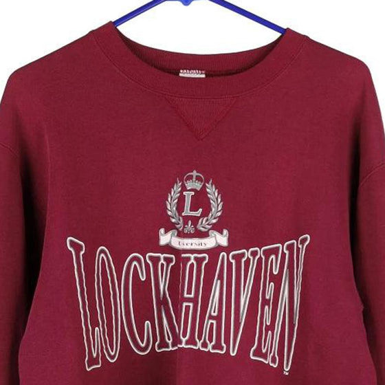 Vintage burgundy Lock Haven Russell Athletic Sweatshirt - mens medium