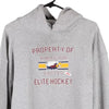 Vintage grey Burlington Eagles Elite Hockey Champion Hoodie - mens x-large