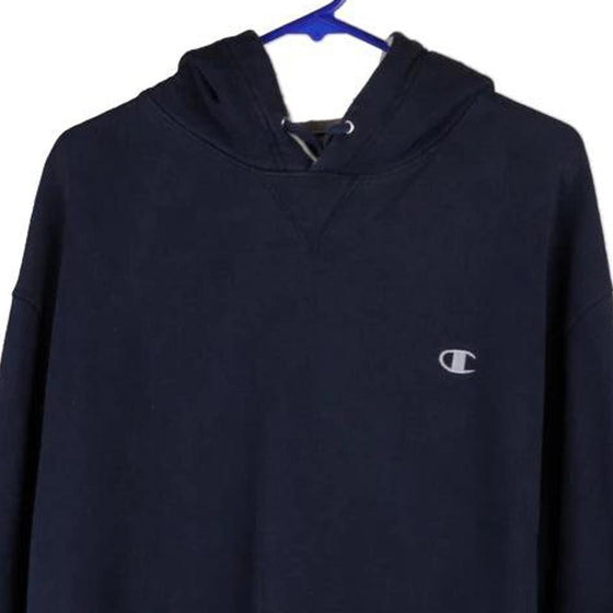 Vintage navy Champion Hoodie - mens medium