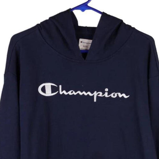 Vintage navy Champion Hoodie - womens x-large