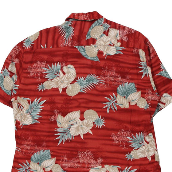 Vintage red Ubc Hawaiian Shirt - mens medium