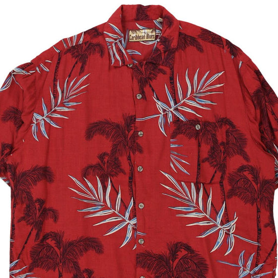 Vintage red Caribbean Blues Hawaiian Shirt - mens x-large