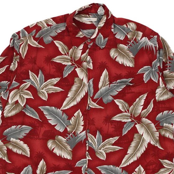 Vintage red Campia Hawaiian Shirt - mens large