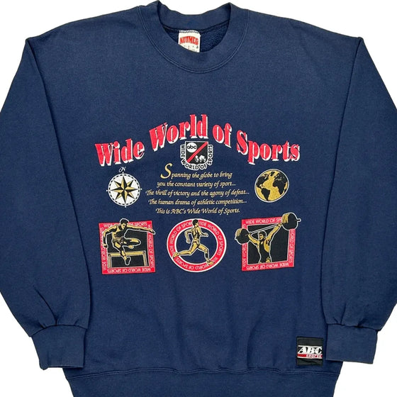 Wide World Of Sports Nutmeg Graphic Sweatshirt - Large Blue Cotton