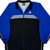 Adidas Slim Fit Track Jacket - XL Blue Polyester