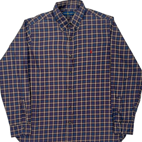 Ralph Lauren Checked Shirt - XL Blue Cotton