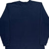 Carhartt Spellout Long Sleeve T-Shirt - Large Navy Cotton