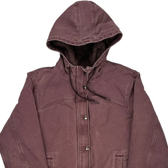 Carhartt Cropped Coat - XS Burgundy Cotton Blend