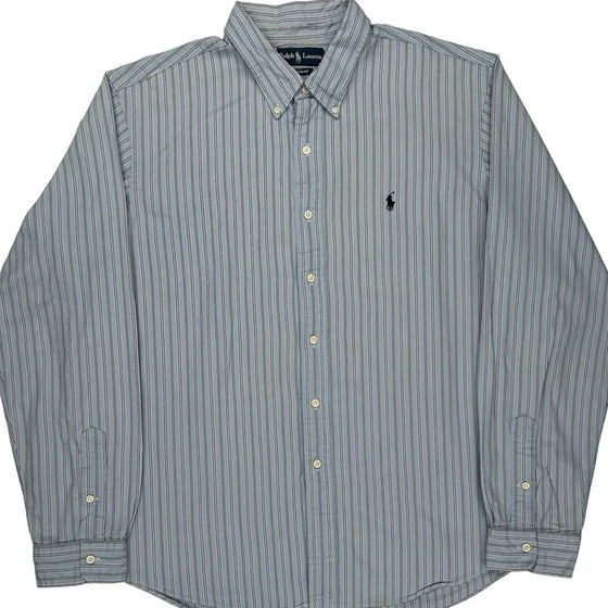 Ralph Lauren Striped Shirt - 2XL Blue Cotton