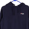 Vintage navy Fila Hoodie - mens small