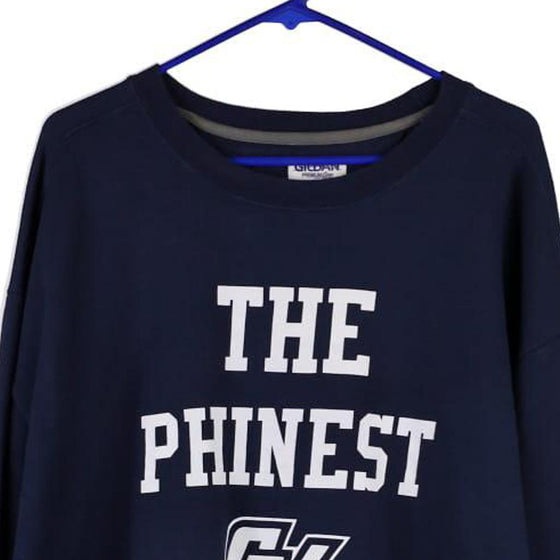 The Phinest Gildan Sweatshirt - XL Navy Cotton Blend - Thrifted.com