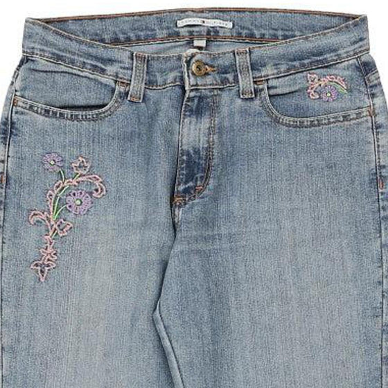 Tommy Hilfiger Embroidered Jeans - 30W UK 10 Blue Cotton