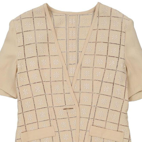 Gai Mattiolo Checked Jacket - Large Beige Cotton