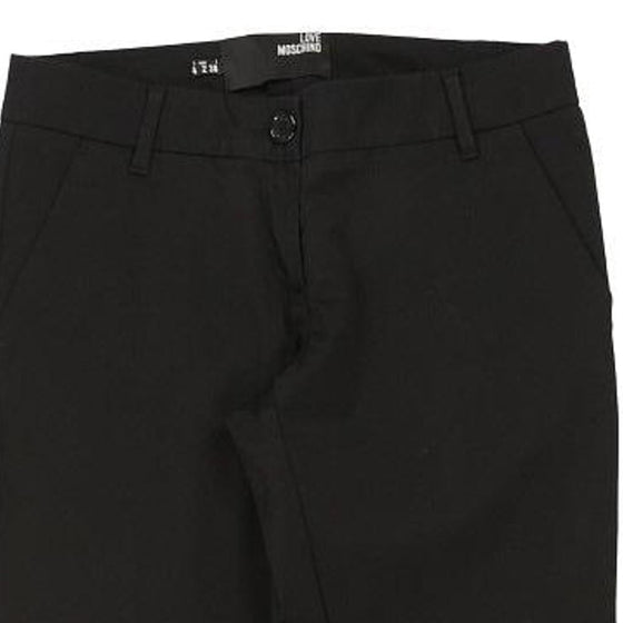 Love Moschino Trousers - 28W UK 8 Black Cotton