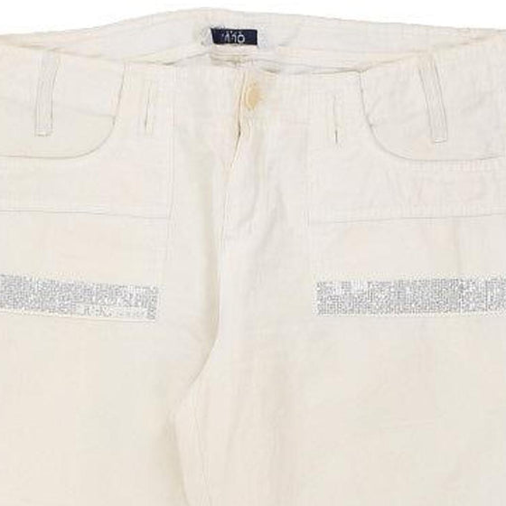 Liu Jo Cargo Trousers - 34W UK 14 Cream Cotton