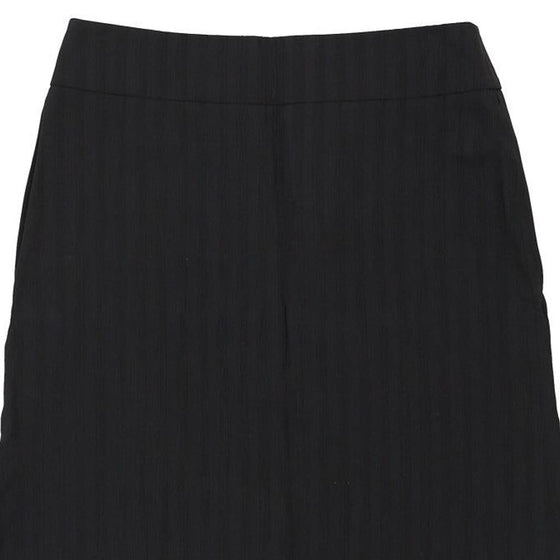 Armani Midi Skirt - 30W UK 10 Black Cotton