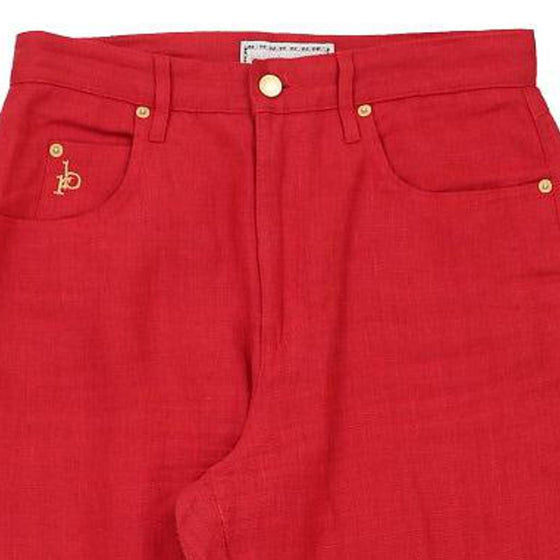 Roccobarocco Trousers - 30W UK 12 Red Cotton