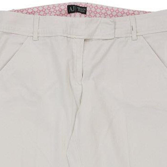 Armani Jeans Trousers - 36W UK 16 White Cotton