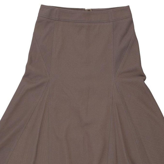 Armani Midi Skirt - 30W UK 10 Brown Wool